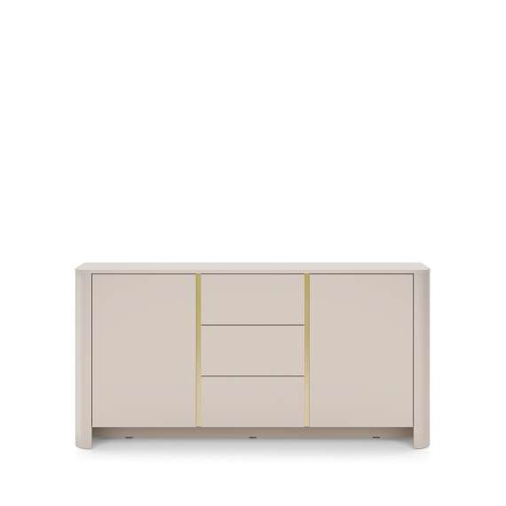 Skjenk Bari 168x84 cm - cashmere - 2 dører - 3 skuffer