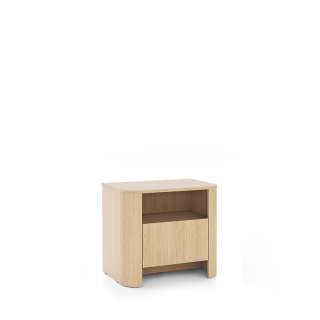 Nattbord Bari 52x58 cm - eik - 1 skuff