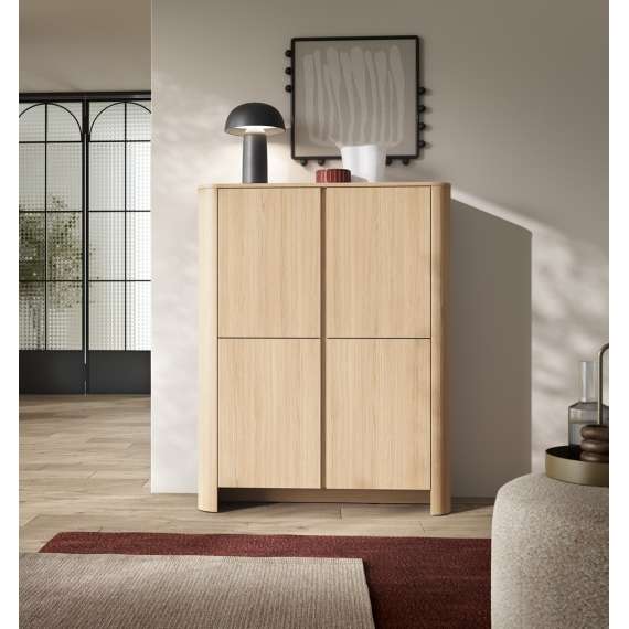 Skap Bari 103x132 cm - eik - 4 dører
