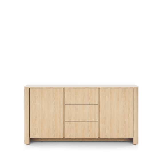 Skjenk Bari 168x84 cm - eik - 2 dører - 3 skuffer