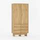 Garderobe Kabe SZK04 90-120x210 cm - Flere farger - 2 dører - 6 skuffer