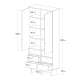 Garderobe Kabe SZK04 90-120x210 cm - Flere farger - 2 dører - 6 skuffer