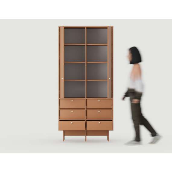 Garderobe Kabe SZK04 90-120x210 cm - Flere farger - 2 dører - 6 skuffer