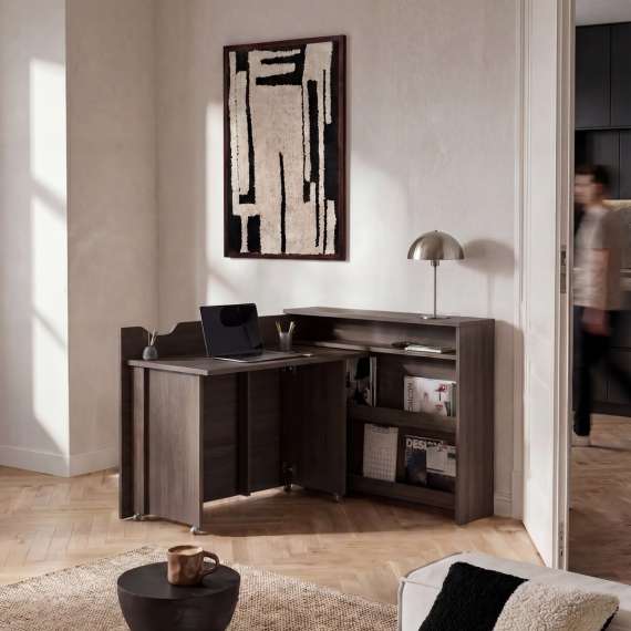 Work Concept skrivebord 115 cm - Sammenleggbart skrivebord - mørk eik