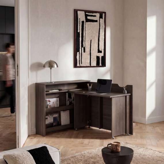 Skrivebord Work Concept 115 cm - Sammenleggbart skrivebord - mørk eik