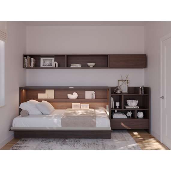 Overskap til Bed Concept skapseng 160 - mørk eik