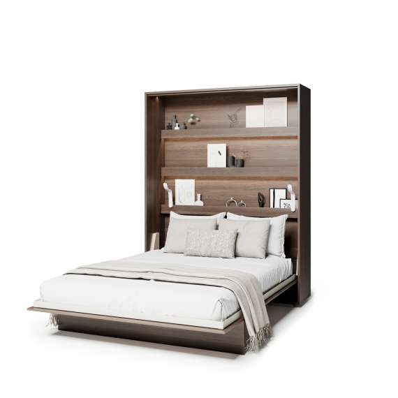 Skapseng Bed Concept 160x200 - vertikal - mørk eik