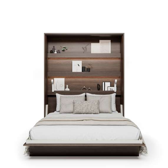 Skapseng Bed Concept 160x200 - vertikal - mørk eik