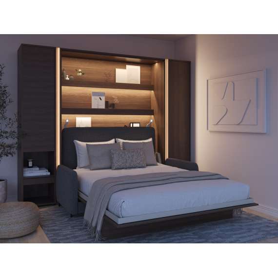Skapseng Bed Concept 160x200 - vertikal - mørk eik