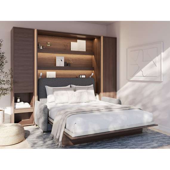 Skap 2D til Bed Concept skapseng - mørk eik