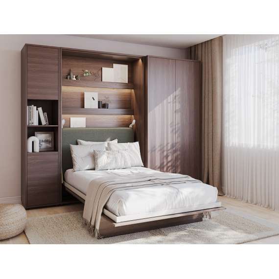 Skap 2D til Bed Concept skapseng - mørk eik