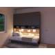Skapseng Bed Concept 90x200 - horisontal - mørk eik