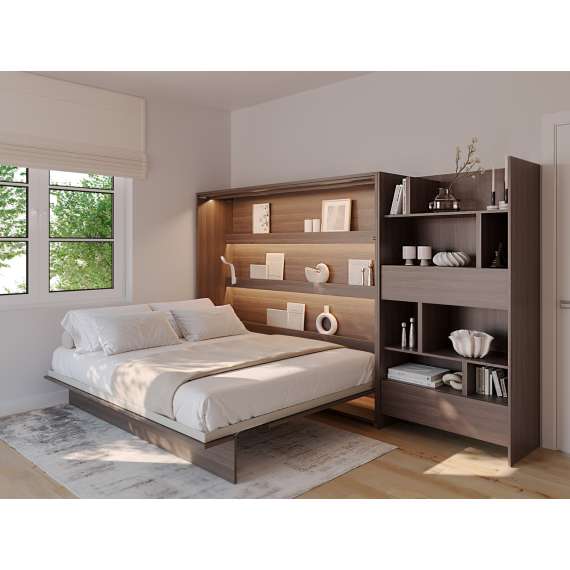Skapseng Bed Concept 90x200 - horisontal - mørk eik