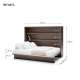 Skapseng Bed Concept 140x200 - horisontal - mørk eik