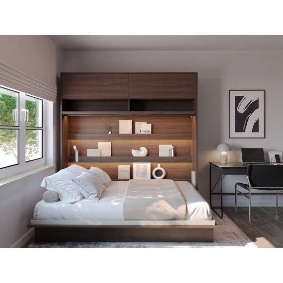 Skapseng Bed Concept 140x200 - horisontal - mørk eik