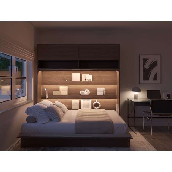 Skapseng Bed Concept 140x200 - horisontal - mørk eik