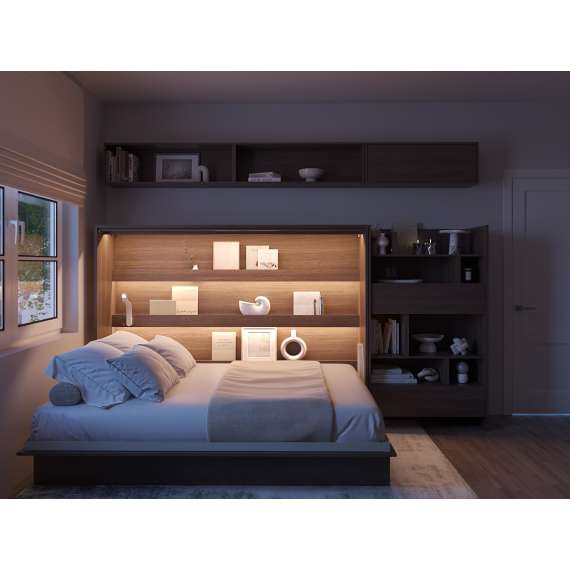 Skapseng Bed Concept 140x200 - horisontal - mørk eik
