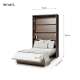 Skapseng Bed Concept 120x200 - vertikal - mørk eik