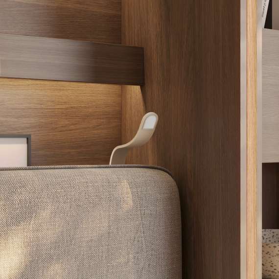 Skapseng Bed Concept 120x200 - vertikal - mørk eik