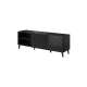 Tv-benk ABETO 150x52 cm - svart matt - svart høyglans fronter