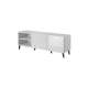 Tv-benk ABETO 150x52 cm - hvit matt - hvit høyglans fronter