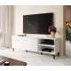 Tv-benk ABETO 150x52 cm - hvit matt - hvit høyglans fronter