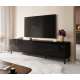 Tv-benk ABETO 200x52 cm - svart matt matt - svart høyglans fronter