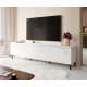 Tv-benk ABETO 200x52 cm - hvit matt matt - hvit høyglans fronter