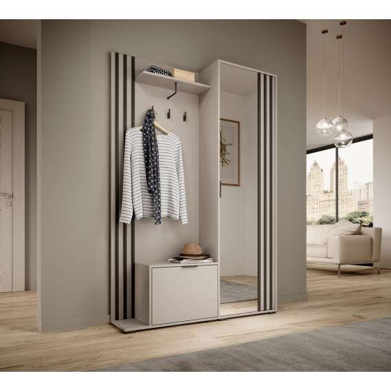Entrégarderobe Nelly 131x192 cm -  Speil - Spiler