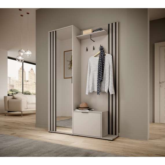 Entrégarderobe Nelly 131x192 cm -  Speil - Spiler