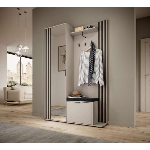 Entrégarderobe Nelly 131x192 cm -  Speil - Spiler