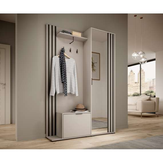 Entrégarderobe Nelly 131x192 cm -  Speil - Spiler
