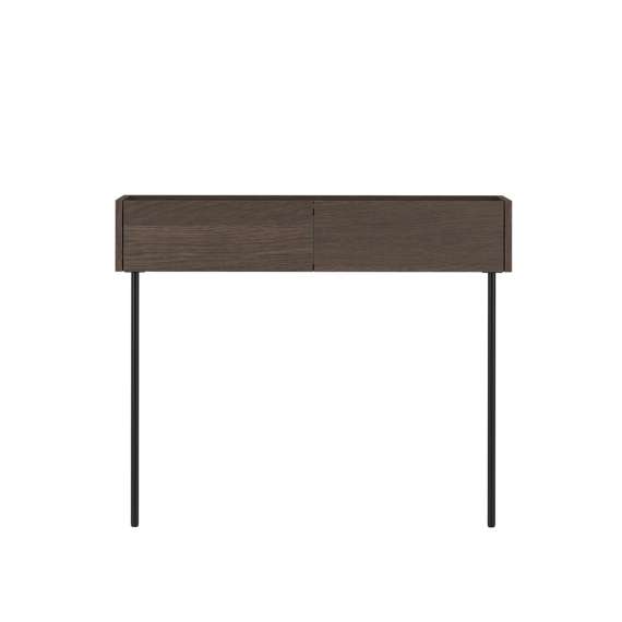 Konsollbord Dunari 100x40 - brun eik - 2 skuffer - veggmontert