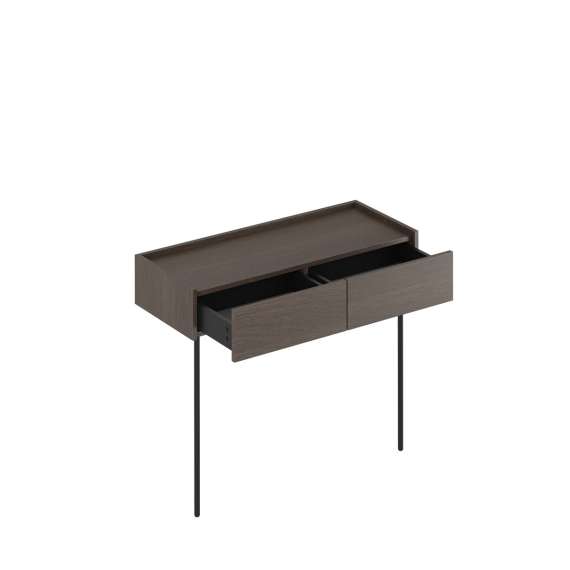 Konsollbord Dunari 100x40 - brun eik - 2 skuffer - veggmontert