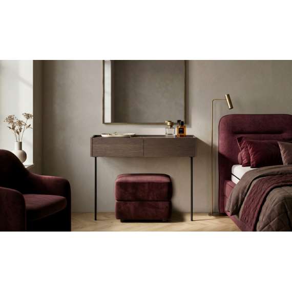 Konsollbord Dunari 100x40 - brun eik - 2 skuffer - veggmontert