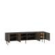 Tv-benk Dunari 220x60 - brun eik - med belysning