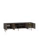 Tv-benk Dunari 220x60 - brun eik - med belysning
