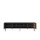 Tv-benk Dunari 220x60 - brun eik - med belysning