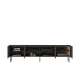 Tv-benk Dunari 220x60 - brun eik - med belysning