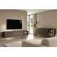 Tv-benk Dunari 220x60 - brun eik - med belysning