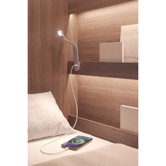 Skapseng Bed Concept 140 x 200 - vertikal - hvit høyglans
