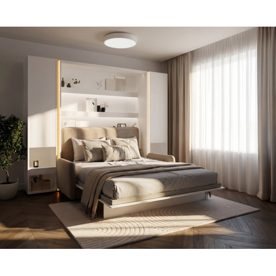 Skapseng Bed Concept 140 x 200 - vertikal - hvit matt