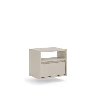 Vegghengt nattbord Zolia - 40x34 cm - cashmere - 1 skuff