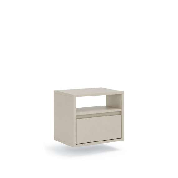 Vegghengt nattbord Zolia - 40x34 cm - cashmere - 1 skuff
