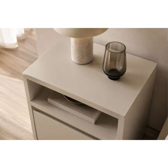Vegghengt nattbord Zolia - 40x34 cm - cashmere - 1 skuff