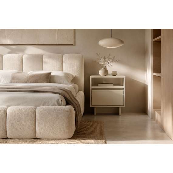 Nattbord Zolia - 40x46 cm - cashmere - 1 skuff