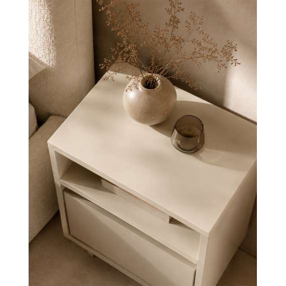Nattbord Zolia - 40x46 cm - cashmere - 1 skuff
