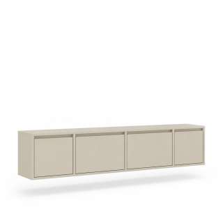 Vegghengt tv-benk Zolia 180x35 cm - cashmere - 4 dører