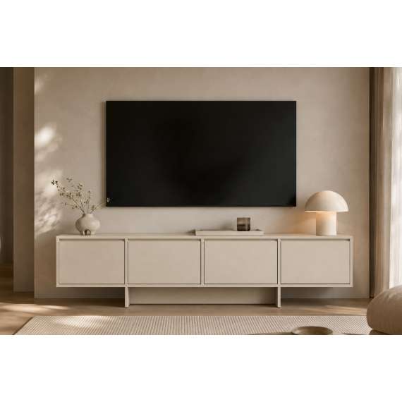 Tv-benk Zolia 180x47 cm - cashmere - 4 dører
