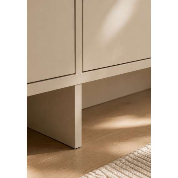 Tv-benk Zolia 180x47 cm - cashmere - 4 dører
